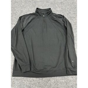 Tom BRADY Brand Men's Medium Black Lightweight Soft Long Sleeve Shirt 1/4 Zip